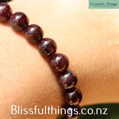 Garnet Bracelet 8mm round Beads