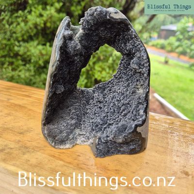 Black Amethyst Geode Free Form