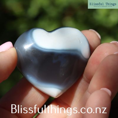 Orca Agate Heart