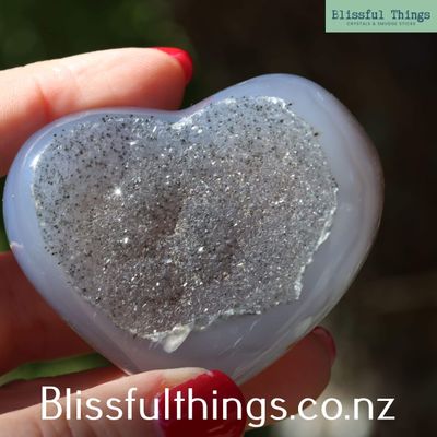 Agate Heart with Druze