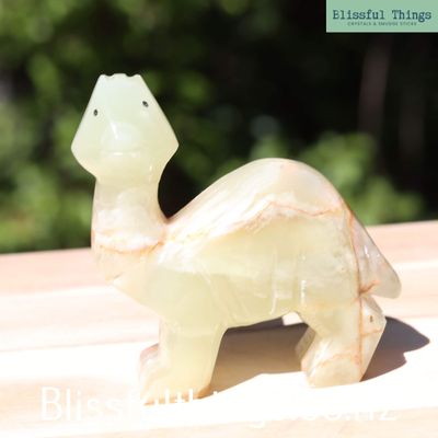 Banded Calcite Dinosaur Carving