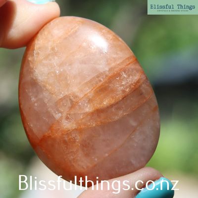 Fire Quartz Palm stone