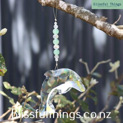 Dolphin Rainbow Catcher with Aventurine