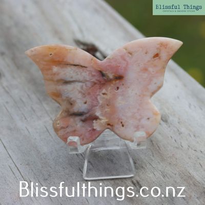 Crazy Lace Agate Butterfly Silhouette