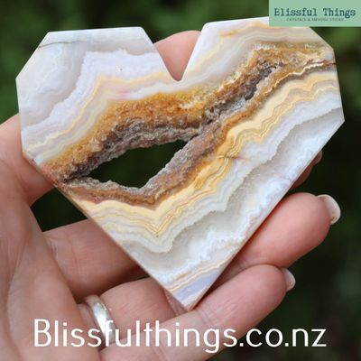 Crazy Lace Agate Heart Silhouette