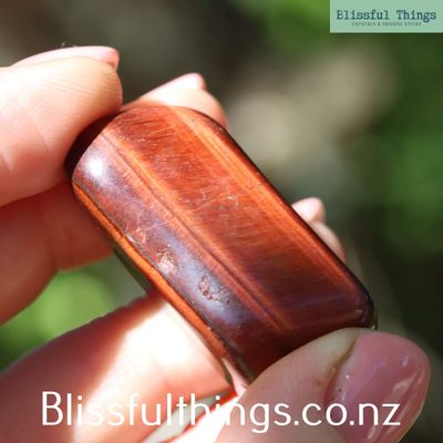 Red Tigers Eye, Tumble Polished