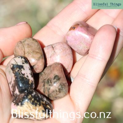 Rhodonite Tumbled Stones, Bundle Lot
