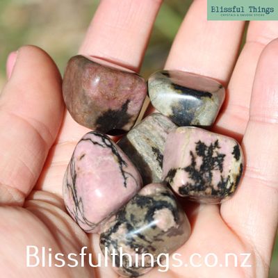 Rhodonite Tumbled Stones, Bundle Lot