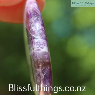 Chevron Amethyst Flat Stone