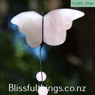 Rose Quartz Butterfly Pendant
