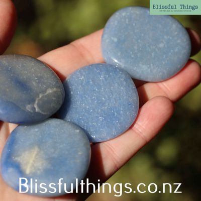 Blue Quartz Flat Stone