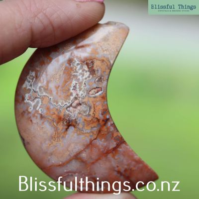 Pink Crazy Lace Agate Moon