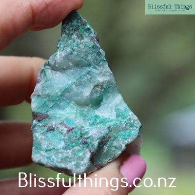 Ajoite in Quartz Matrix Raw