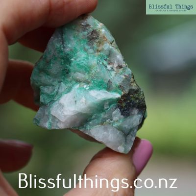 Ajoite in Quartz Matrix Raw