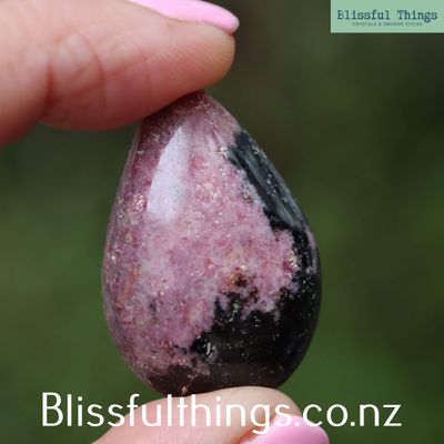 Rhodonite Tear Drop Cabochon