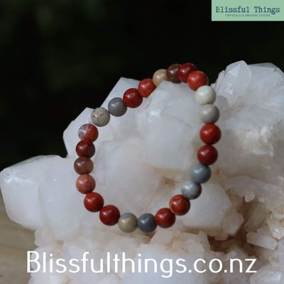 Polychrome Jasper &amp; Red Jasper Bracelet (8mm)