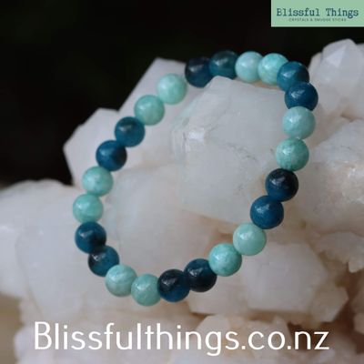 Apatite and Amazonite Bracelet (8mm)