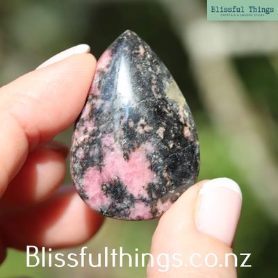 Rhodonite Tear Drop Cabochon