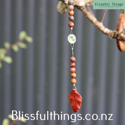 Mookaite Japer Leaf Hanger