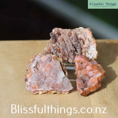 Pink Chalcedony Lot x3