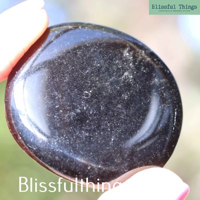 Black Obsidian Flat Stone
