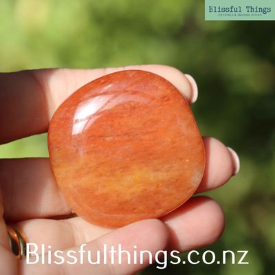 Peach Aventurine Flat Stone