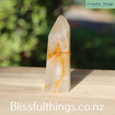 Golden Healer Quartz Tower with Girasol Inclusions