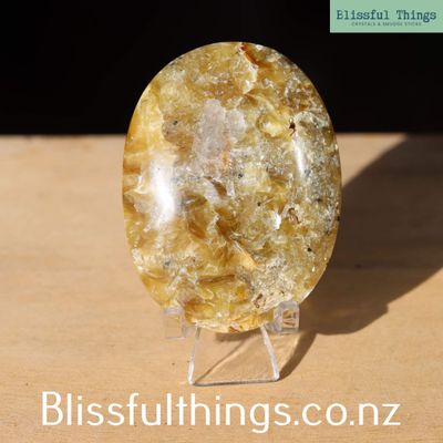 Muscovite/Yellow Mica Palm Stone