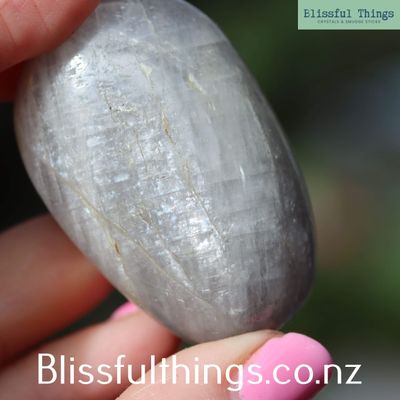 Anhydrite Palm Stone with Flash