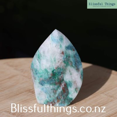 Fuchsite, Amazonite and Quartz Flame