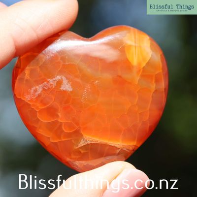 Fire Agate Heart