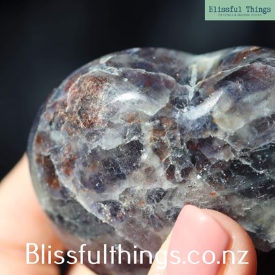 Iolite with Sunstone Heart