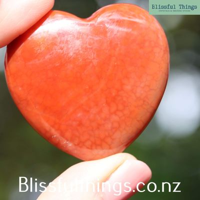 Fire Agate Heart