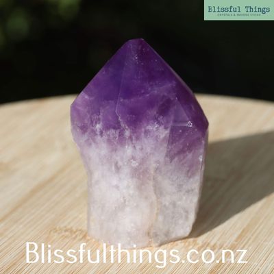 Amethyst Point with Cut Base