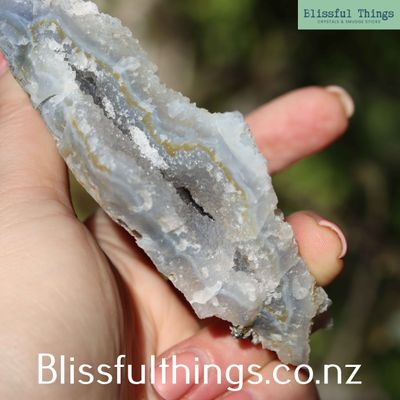 Blue Chalcedony Geode with Druze