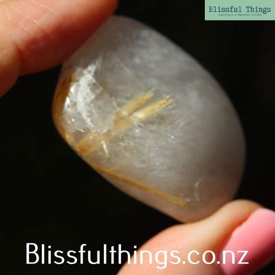 Rutile/Rutilated Quartz Tumbled