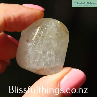 Rutile/Rutilated Quartz Tumbled