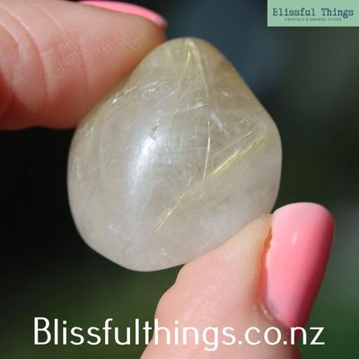 Rutile/Rutilated Quartz Tumbled