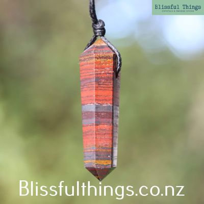Mugglestone/ Tiger Iron Double Terminated Pendant
