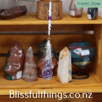Amethyst Hanger with Moonstone
