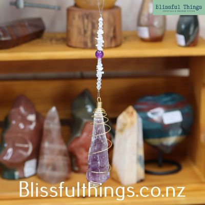 Amethyst Hanger with Moonstone