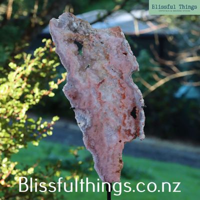 Pink Amethyst Polished Slice on Stand 1.92kg