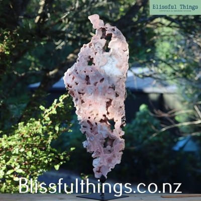 Pink Amethyst Polished Slice on Stand 2.78kg