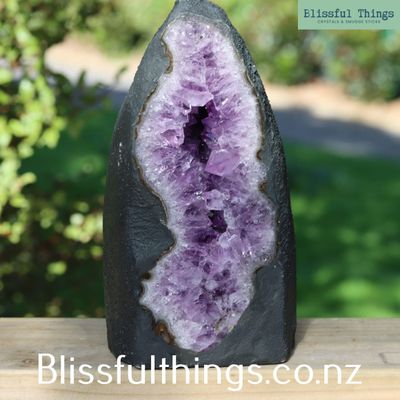 Amethyst Geode with Rainbow Inclusions