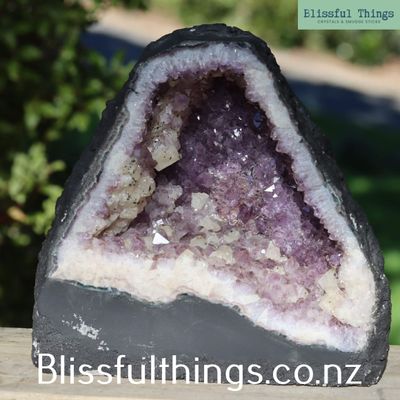 Amethyst Geode with Calcite