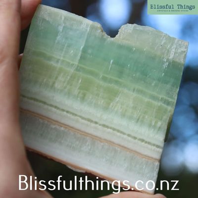 Pistachio Calcite Polished Slice