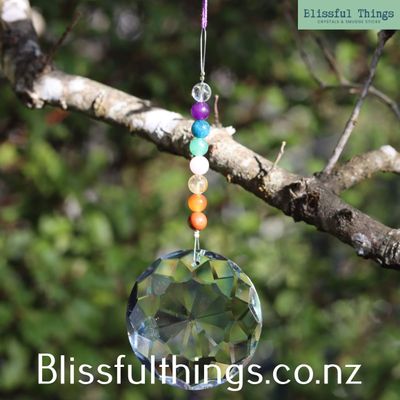 Rainbow Catcher Sun 63mm with Chakra Stones