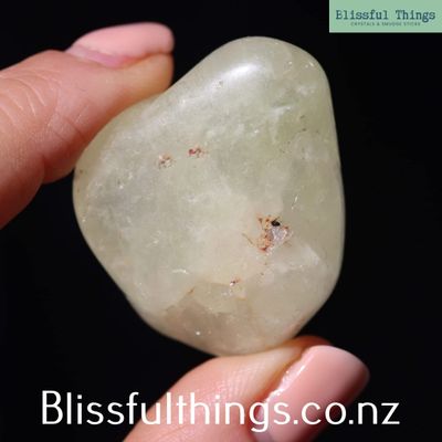 Sulphur in Quartz, Tumble Polished