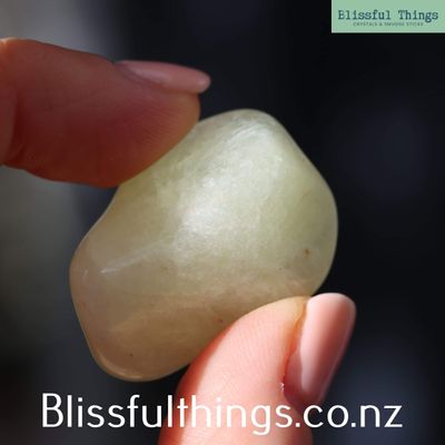 Sulphur in Quartz, Tumble Polished
