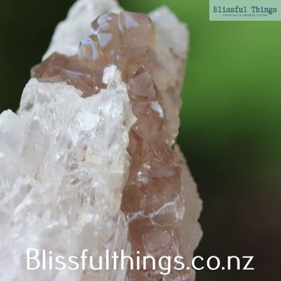 Window Selenite with Smoky Quartz
